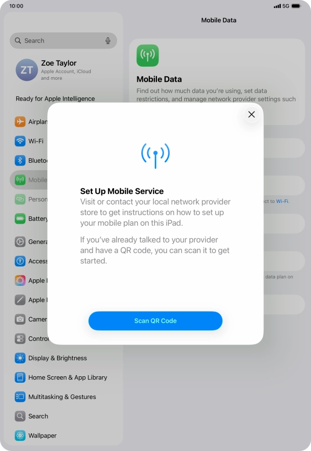 Press Scan QR Code. Press Scan QR Code.