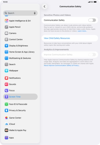 Press the indicator next to 