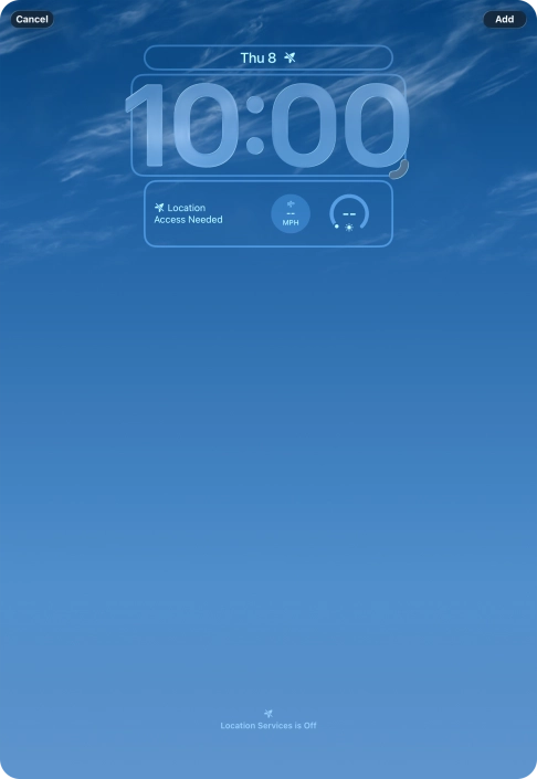 To customise the way the lock screen date is displayed, press the date widget and follow the instructions on the screen to select the required widget display mode.