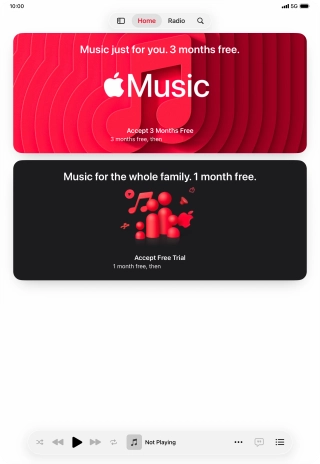 Press the iPad icon.