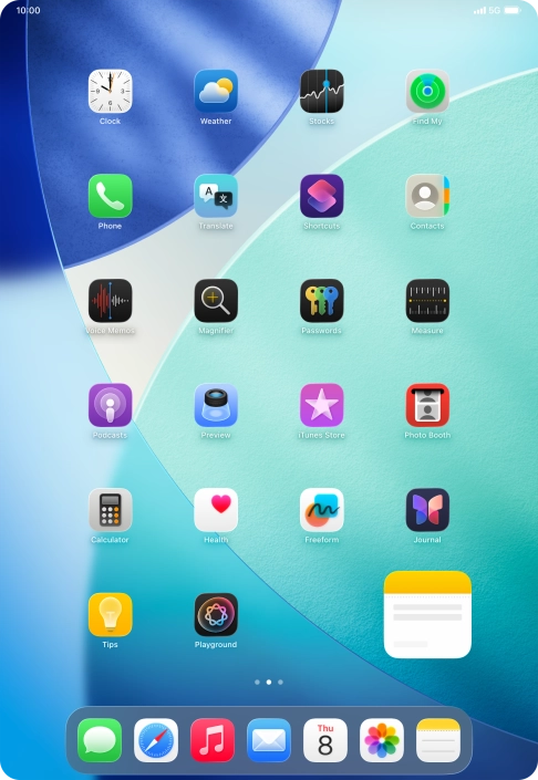 If you're using a Widget Stack: slide up or down on the stack to select the required widget.