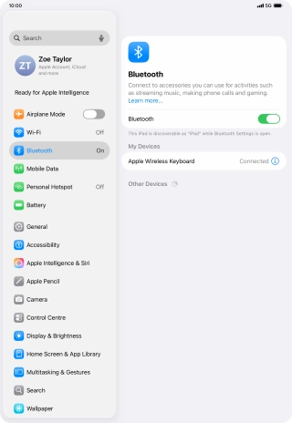 Slide your finger upwards starting from the bottom of the screen to return to the home screen.