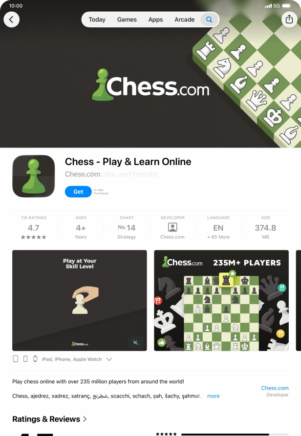 Press Get and follow the instructions on the screen to install the app. Press Get and follow the instructions on the screen to install the app.