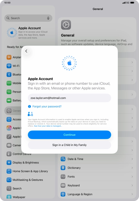 Press Continue. Press Continue.