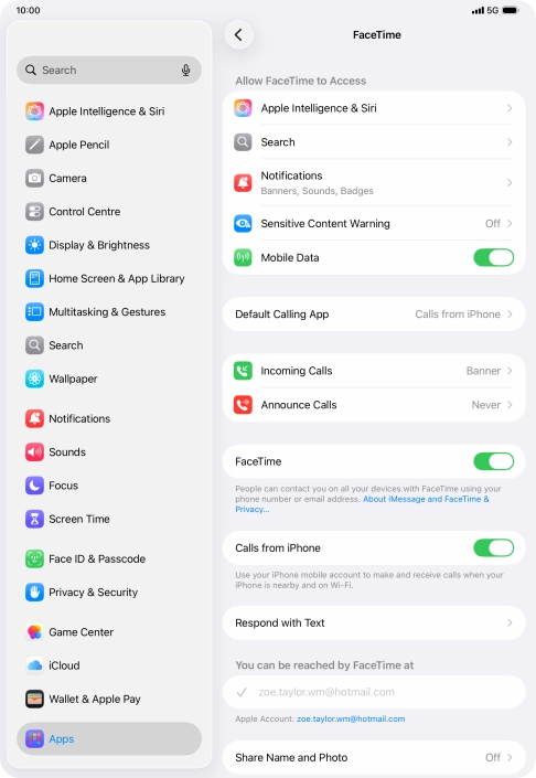 Press the indicator next to 