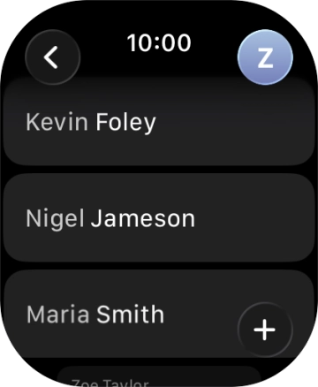 Press the required contact.