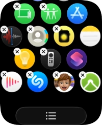 Press the delete icon next to the required app.