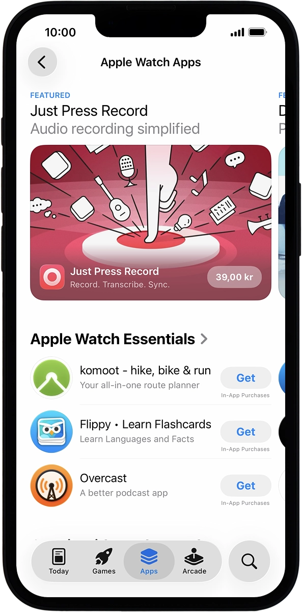 On your phone: Go to the required app.