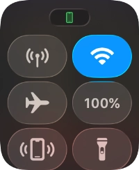 Press the battery percentage.