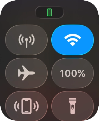 Press the battery percentage.