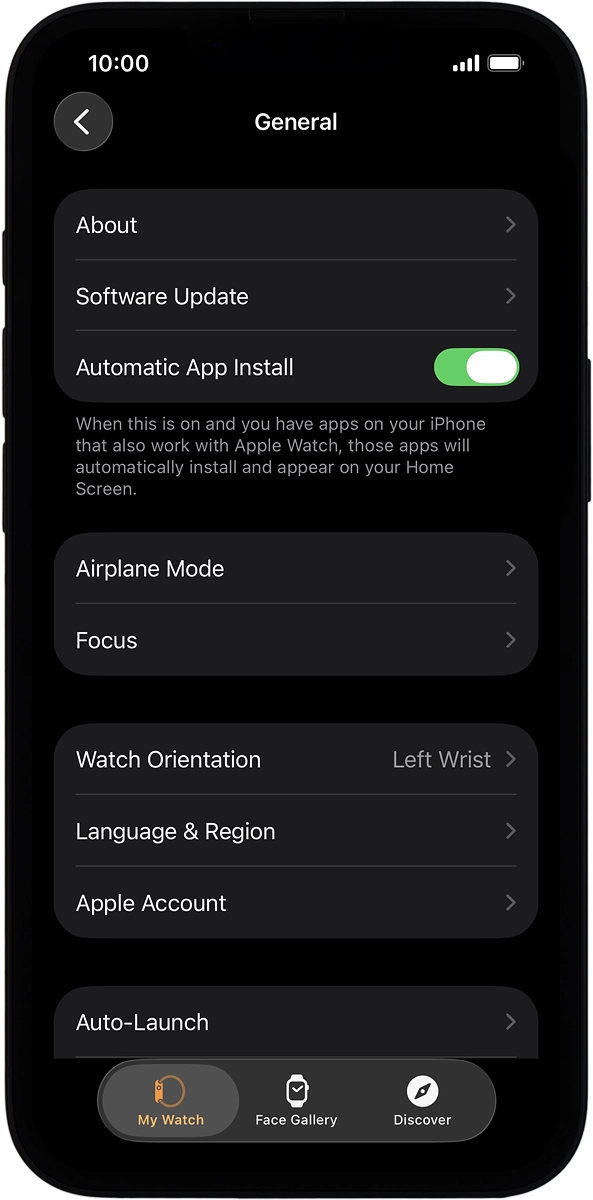 On your phone: Press Software Update. If a new software version is available, it's displayed. Follow the instructions on the screen to update the Apple Watch software.