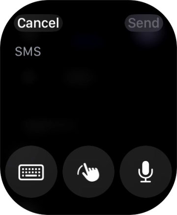 Press the microphone icon and record the message.