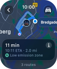 Press the transport type icon.