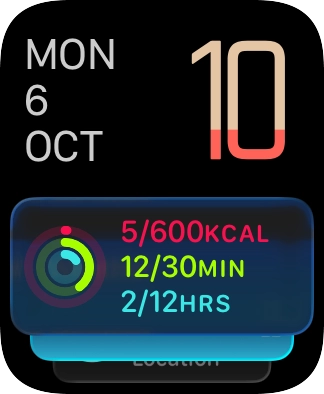 Slide your finger up or down on the stack to select the required widget.