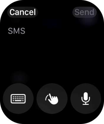 Press the microphone icon and record the message.
