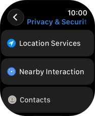 Press Location Services.