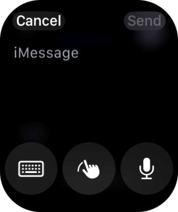 Press the microphone icon and record the message.
