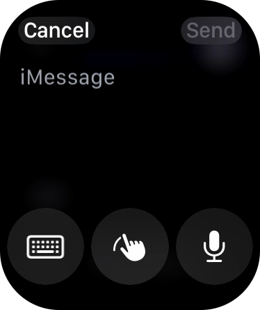 Press the microphone icon and record the message.