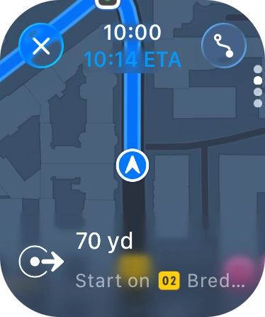 Follow the instructions on the screen to go to the required destination.