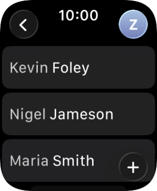 Press the required contact.