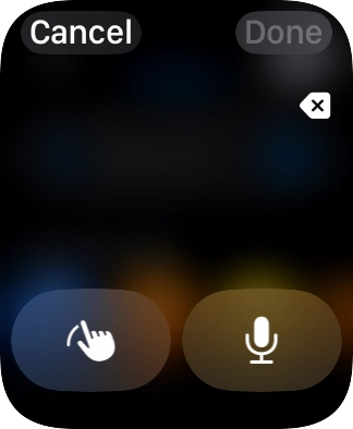 Press the microphone icon to turn on voice input.