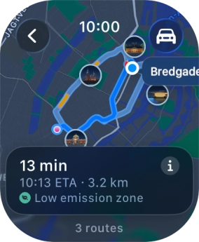 Press the transport type icon.