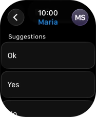 Press the required quick reply.