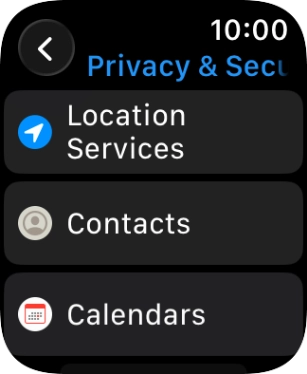 Press Location Services.