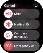 Press and hold the Side button to access the emergency call function.