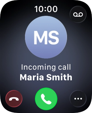Press the Digital Crown when you get a call. Press the Digital Crown when you get a call.
