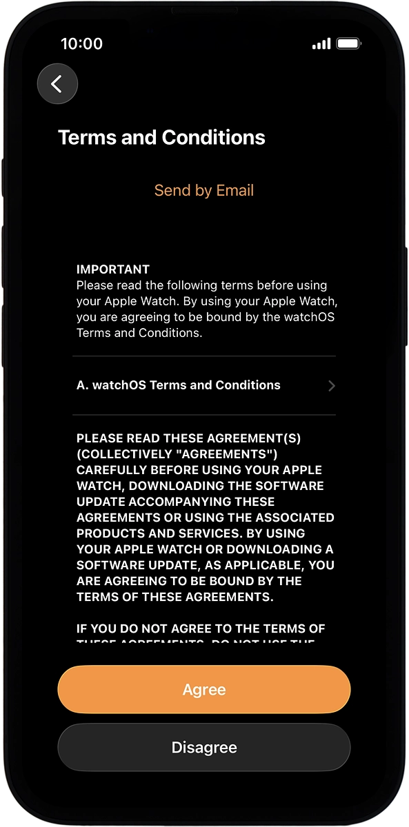 On your phone: Press Agree.