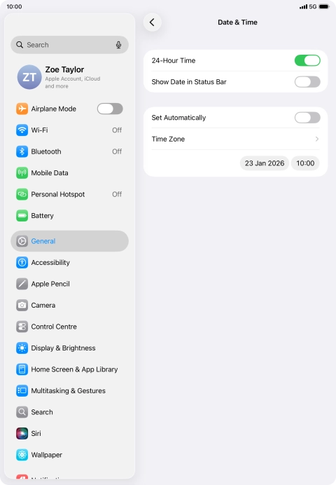 Press the indicator next to 