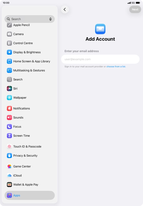 Press the field below 