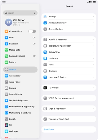Press Language & Region.