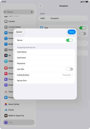 Press the indicator next to 