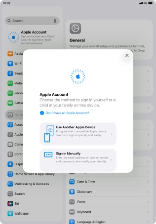 Press Sign in Manually.