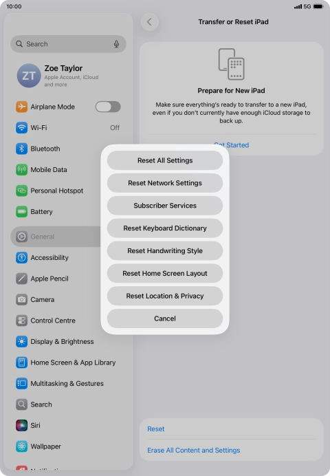 Press Reset Network Settings.