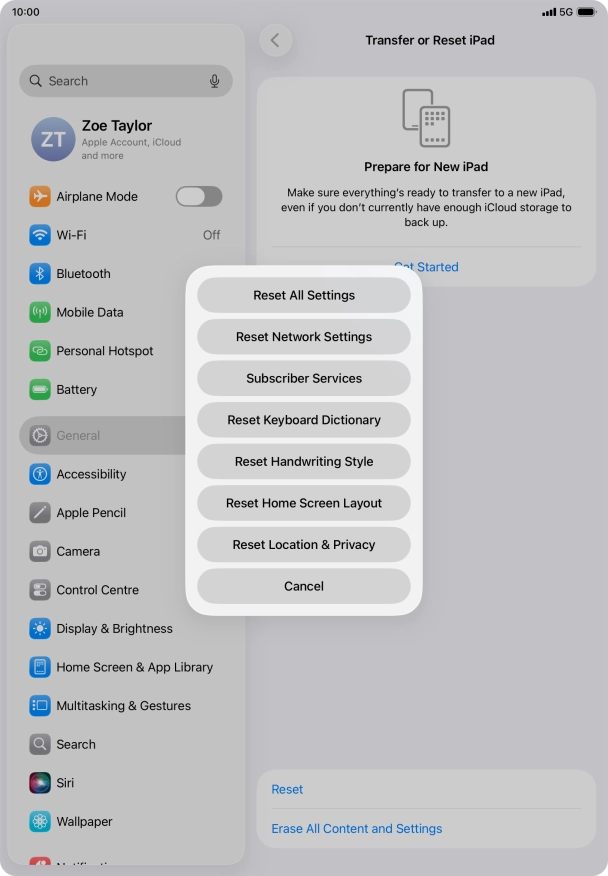 Press Reset Network Settings.