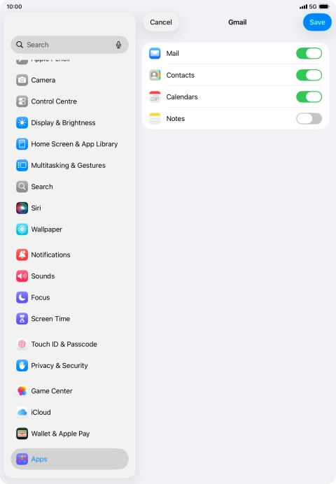 If this screen is displayed, you email account has been recognised and set up automatically. Follow the instructions on the screen to key in more information and finish setting up your tablet.