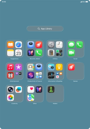 Press and hold the required app.