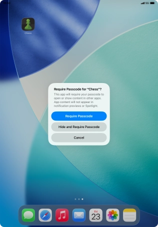 Press Require Passcode.