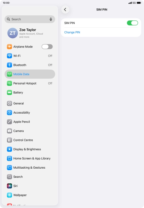 Press the indicator next to 