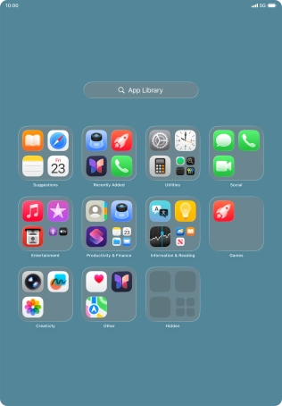 The app is now placed in the Hidden folder in the App Library.