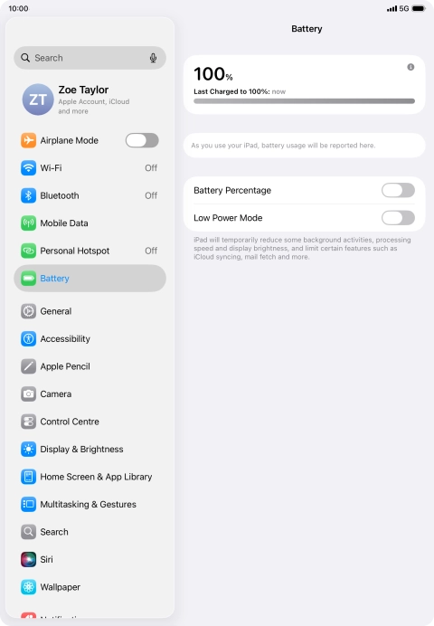 Press the indicator next to 
