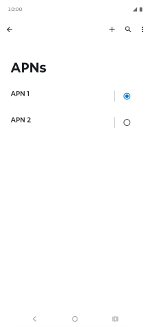 Press the field next to the data connection to activate it. Press the field next to the data connection to activate it.