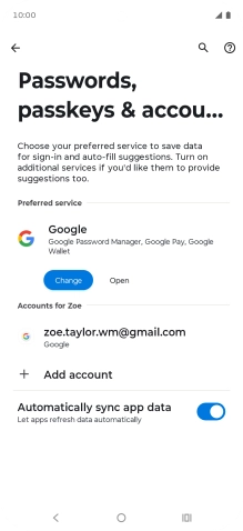 Press Add account. Press Add account.