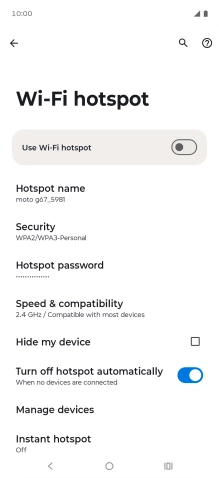 Press Hotspot name. Press Hotspot name.