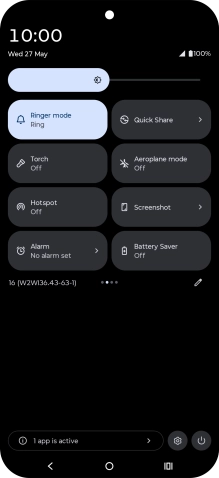 Press the low power mode icon to turn on the function.