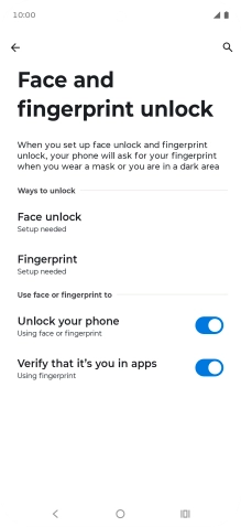 Press Fingerprint.