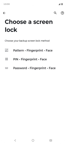 Press the required phone lock code and follow the instructions on the screen to create an additional phone lock code.